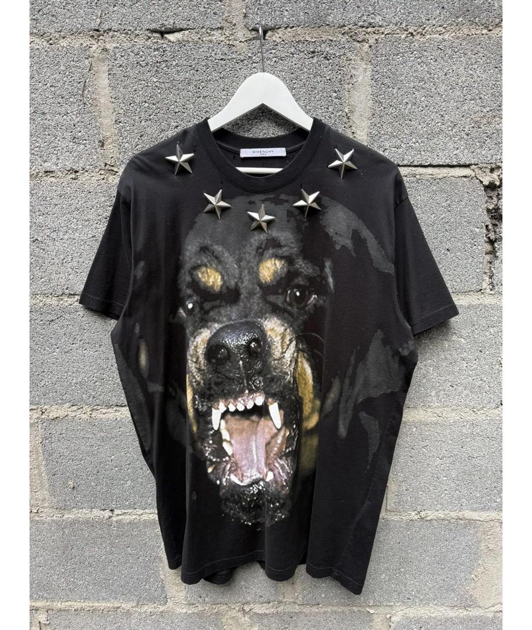 GIVENCHY Черная хлопковая футболка, фото 6