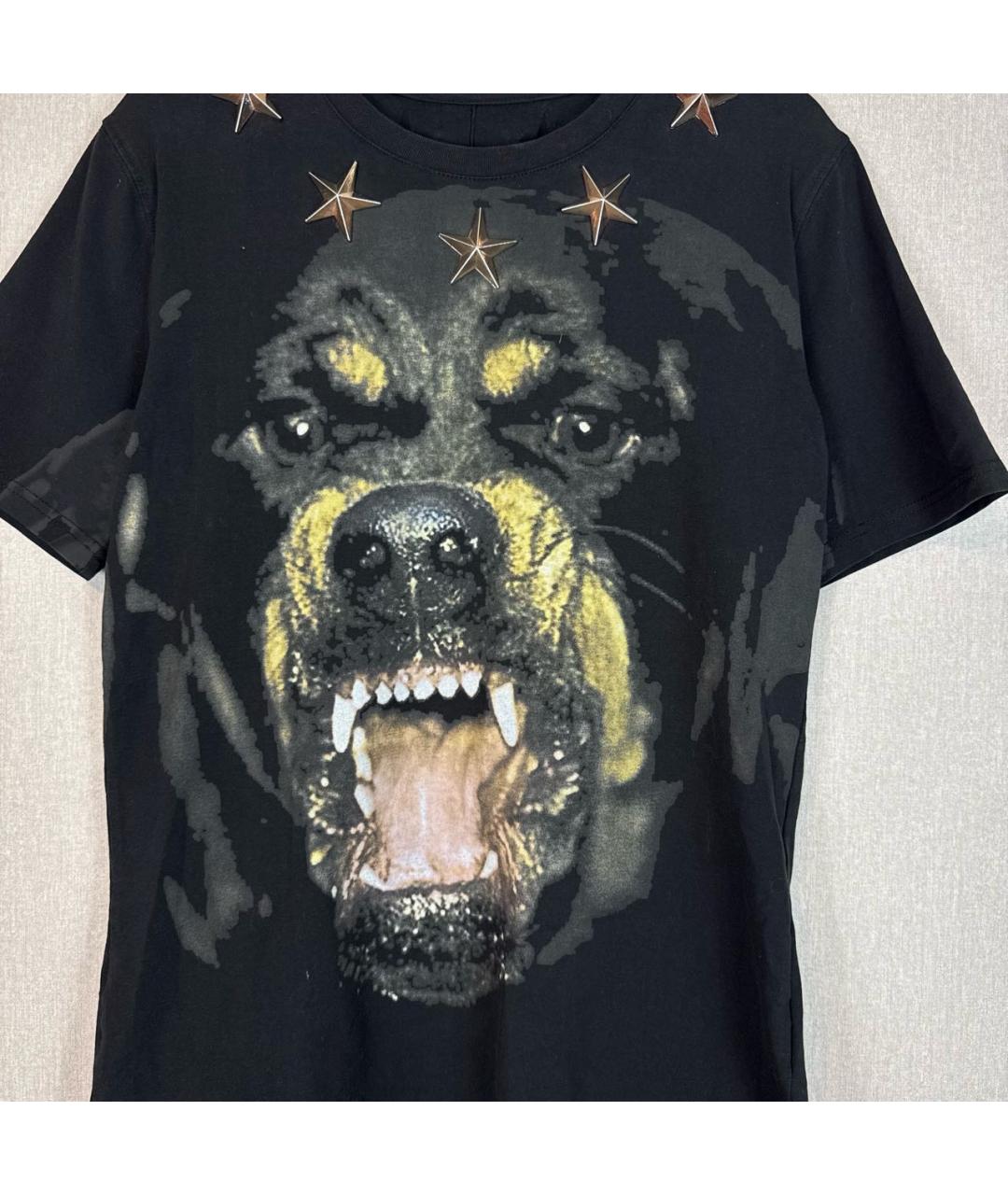 GIVENCHY Черная хлопковая футболка, фото 2