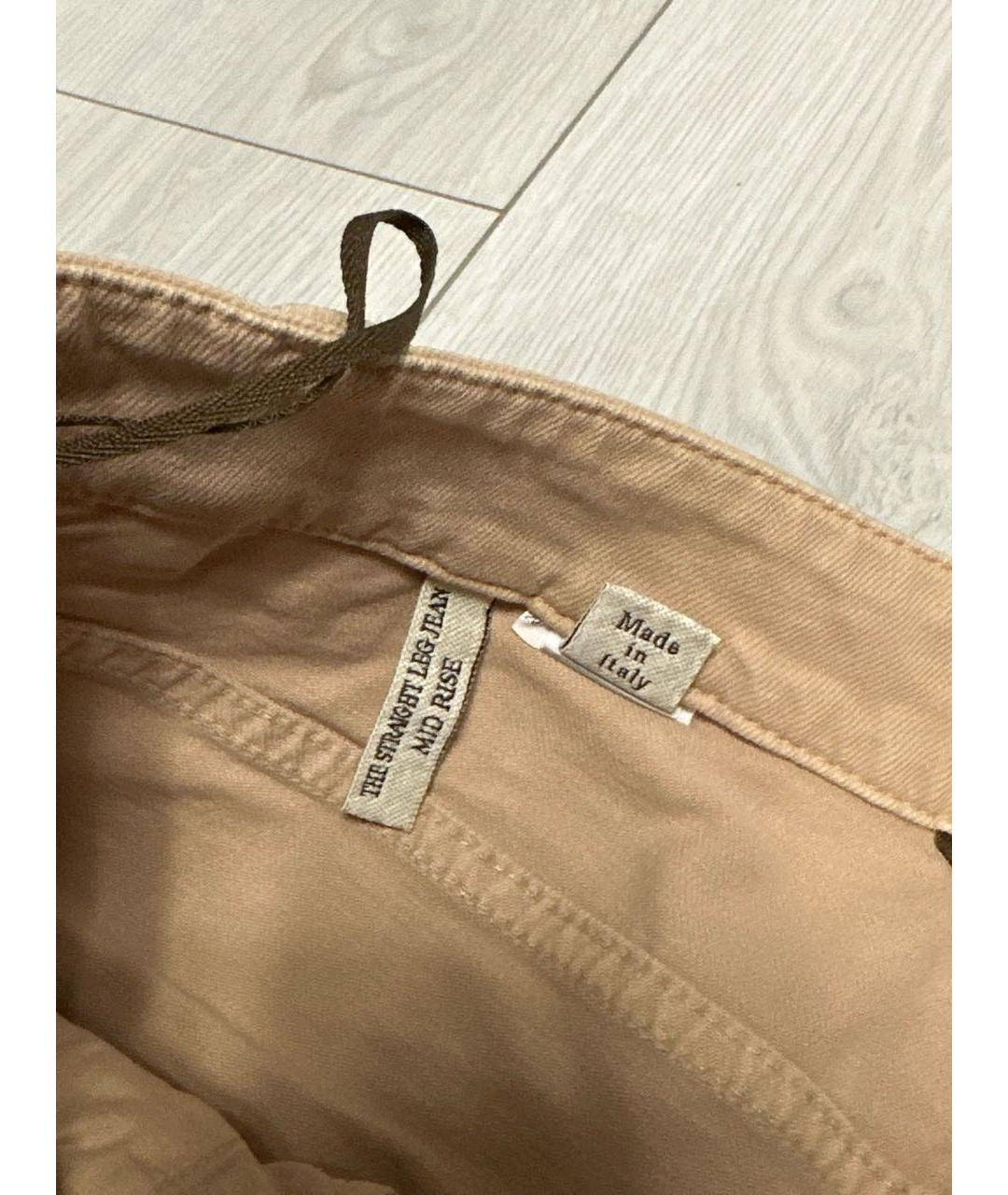 BRUNELLO CUCINELLI Бежевые брюки узкие, фото 4