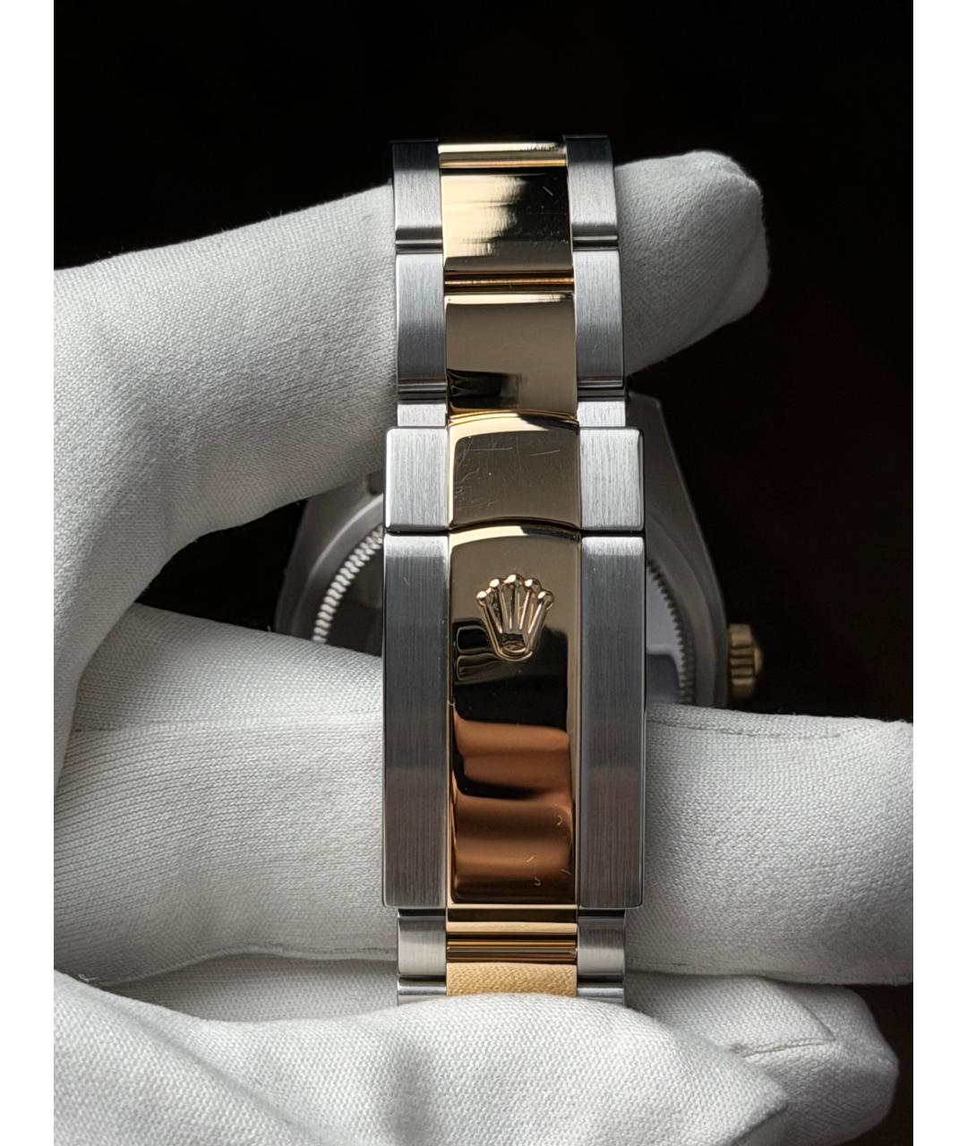 ROLEX Зеленые часы из желтого золота, фото 8