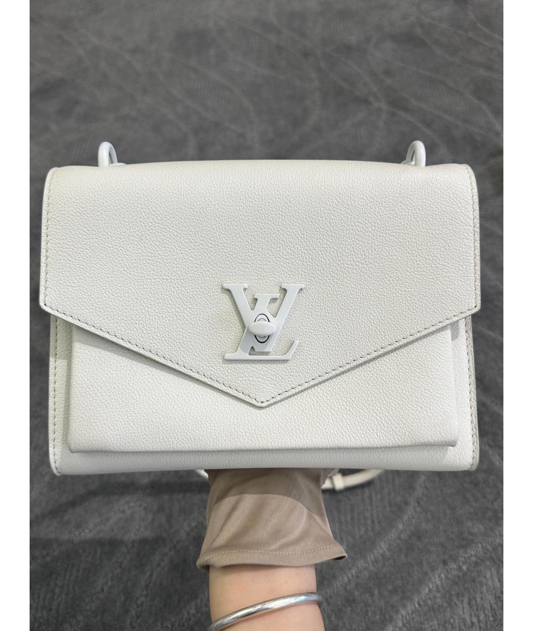 LOUIS VUITTON Белая кожаная сумка через плечо, фото 9
