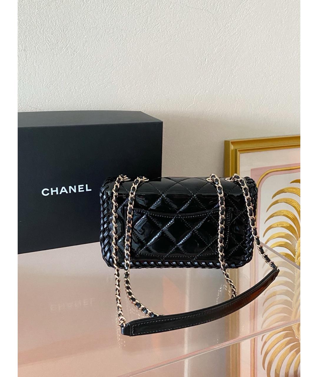 CHANEL Черная кожаная сумка через плечо, фото 2