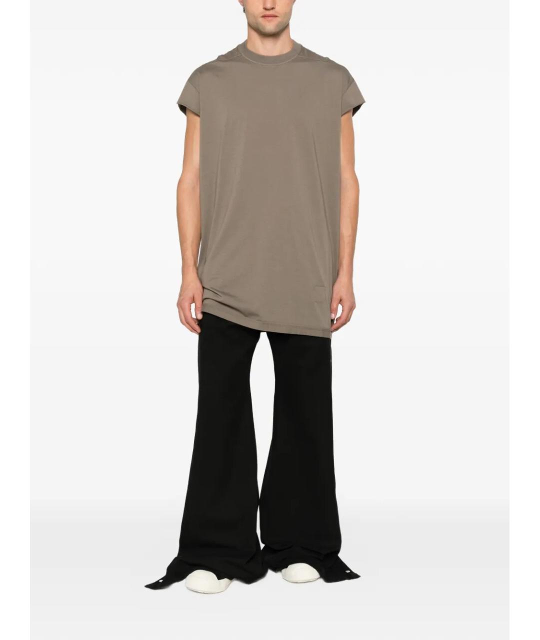 RICK OWENS DRKSHDW Серая хлопковая футболка, фото 2