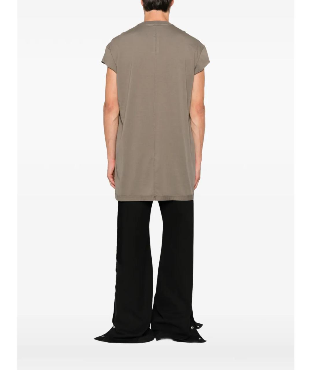 RICK OWENS DRKSHDW Серая хлопковая футболка, фото 4