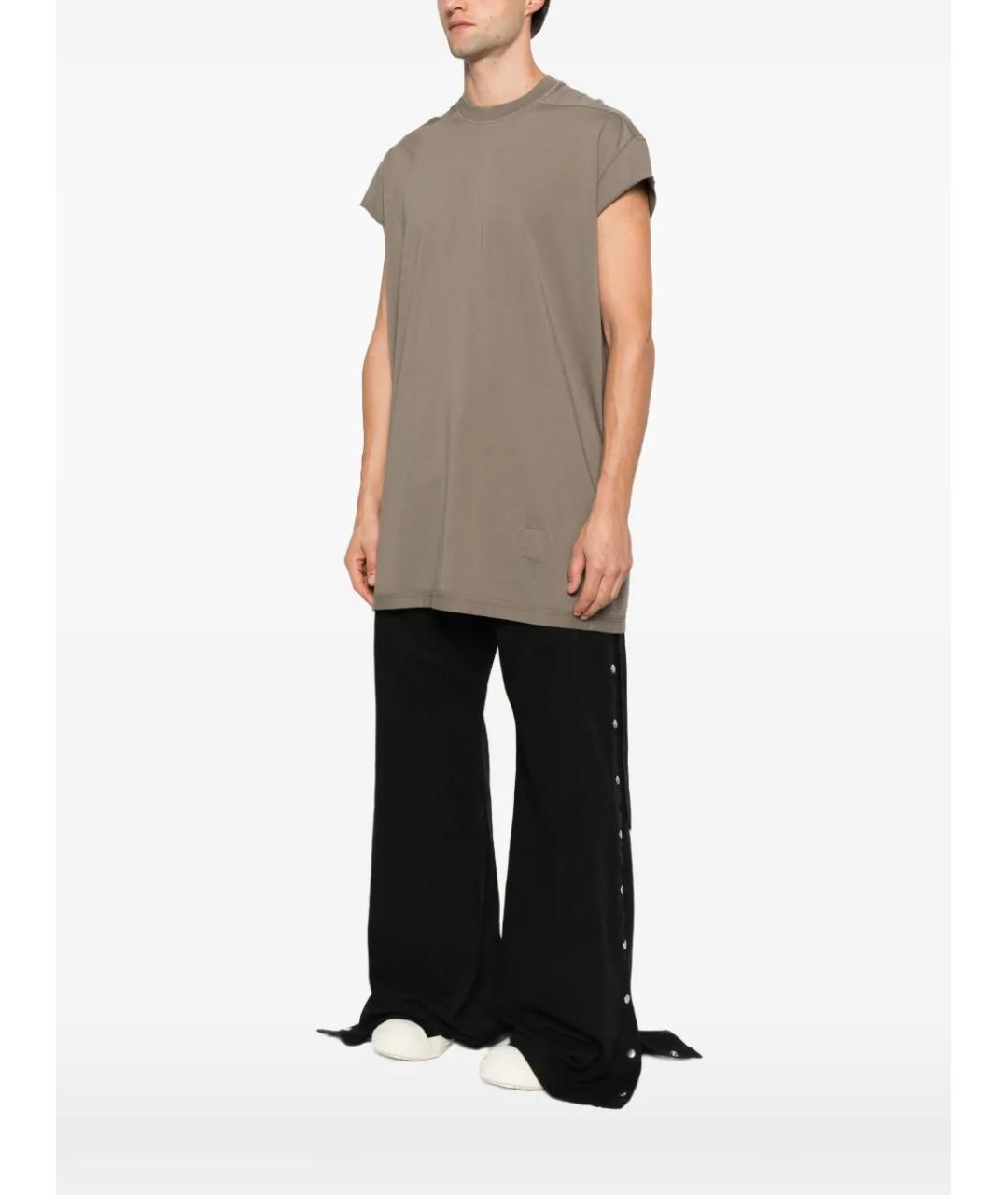 RICK OWENS DRKSHDW Серая хлопковая футболка, фото 3