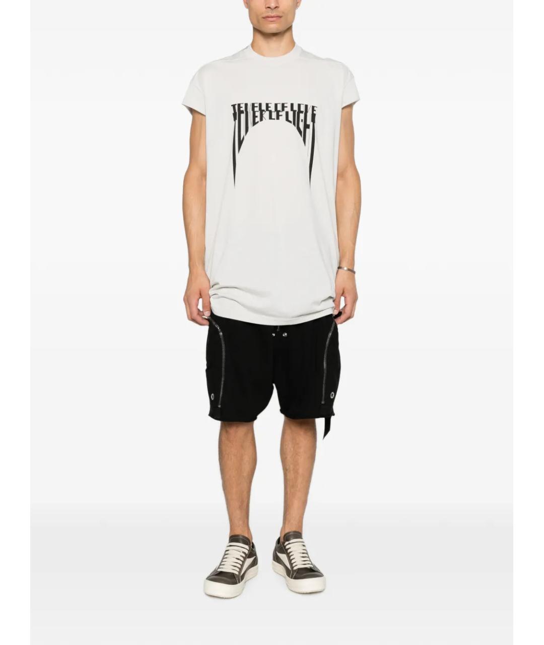 RICK OWENS DRKSHDW Белая хлопковая футболка, фото 2