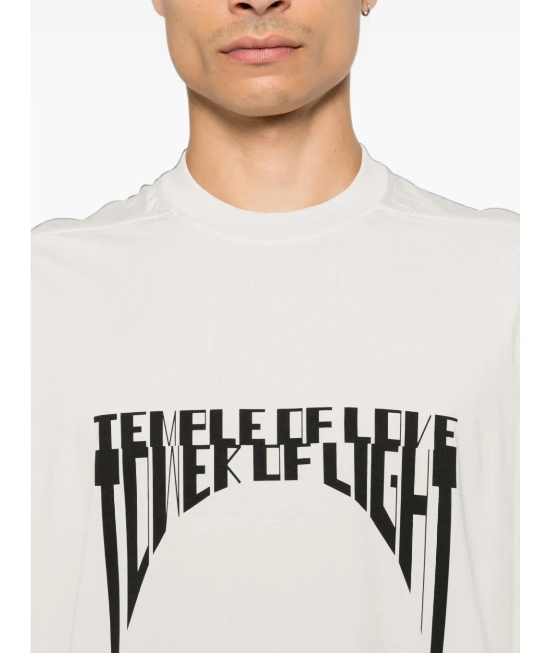 RICK OWENS DRKSHDW Белая хлопковая футболка, фото 5
