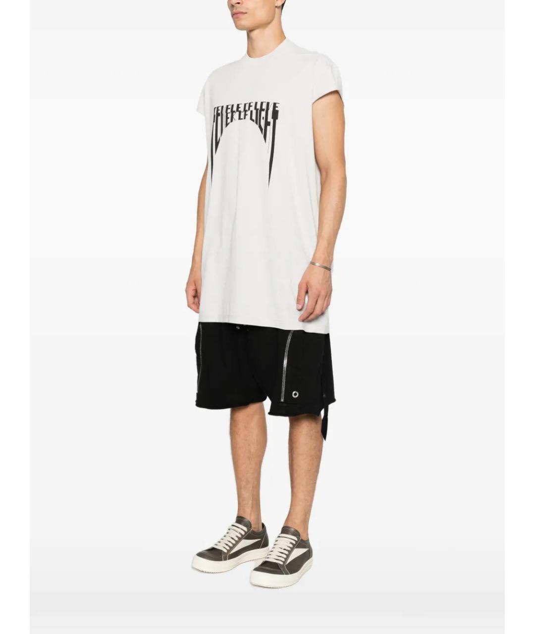 RICK OWENS DRKSHDW Белая хлопковая футболка, фото 3