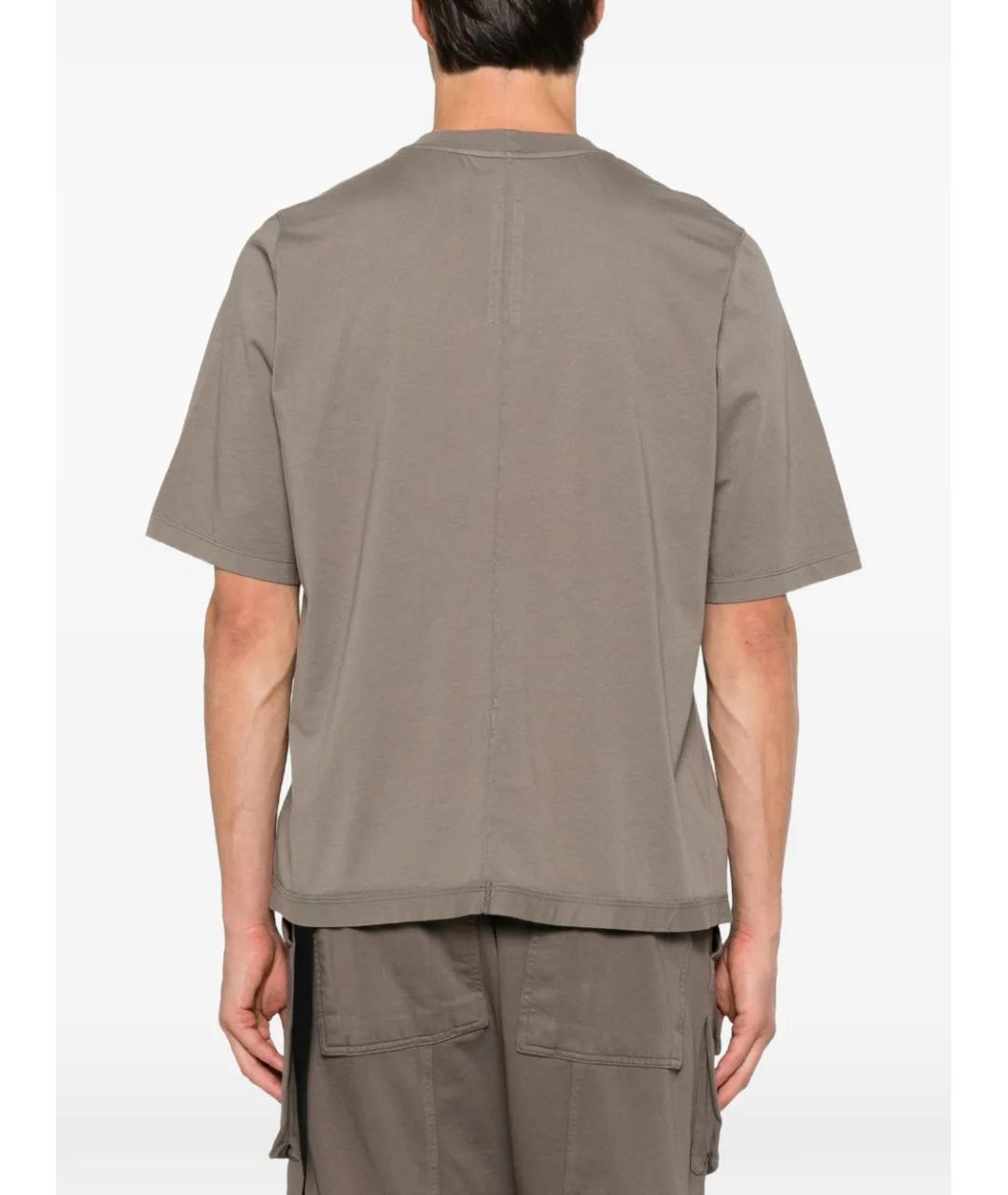 RICK OWENS DRKSHDW Серая хлопковая футболка, фото 4