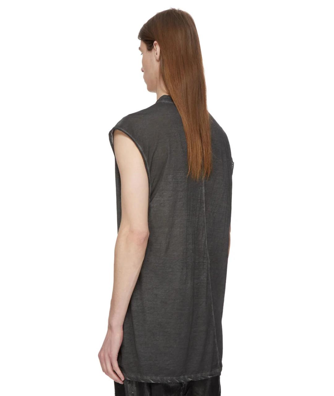 RICK OWENS DRKSHDW Черная хлопковая футболка, фото 3