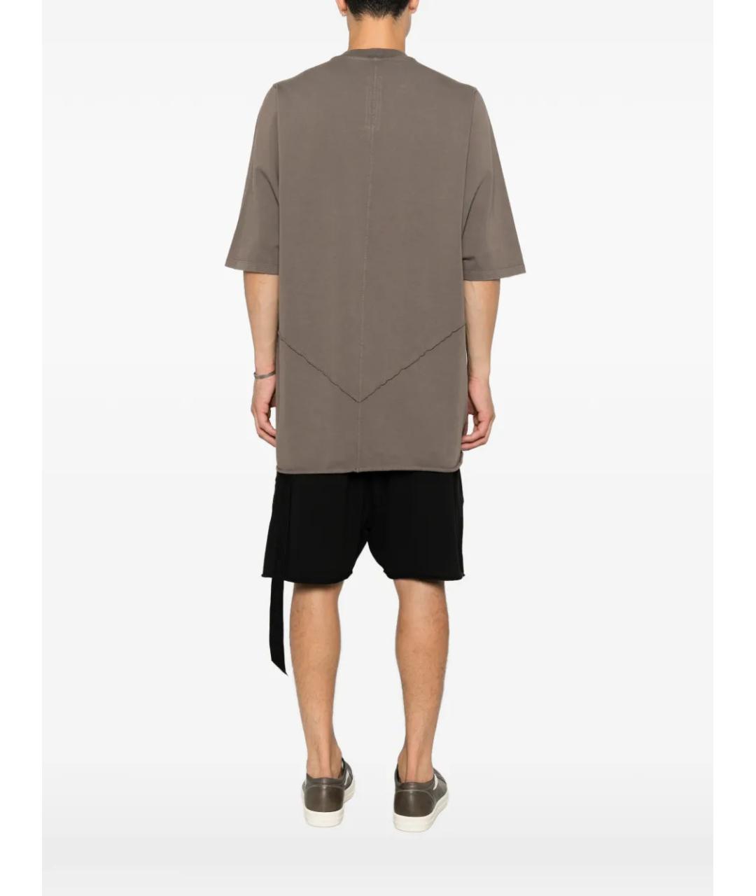 RICK OWENS DRKSHDW Серая хлопковая футболка, фото 4