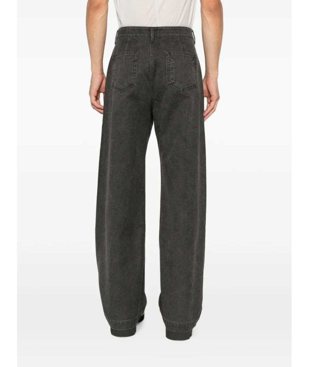 RICK OWENS DRKSHDW Серые хлопковые прямые джинсы, фото 4