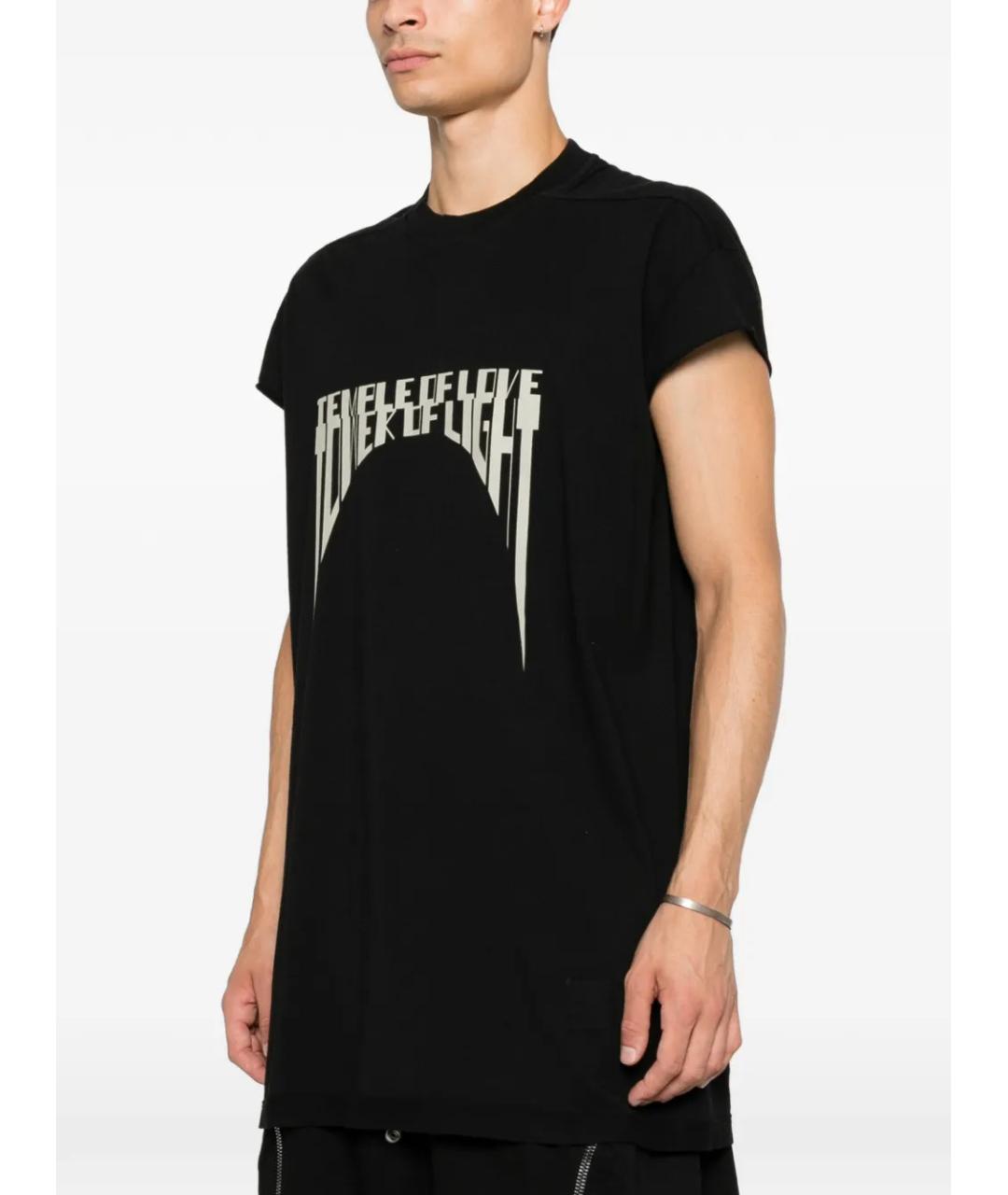RICK OWENS DRKSHDW Черная хлопковая футболка, фото 3