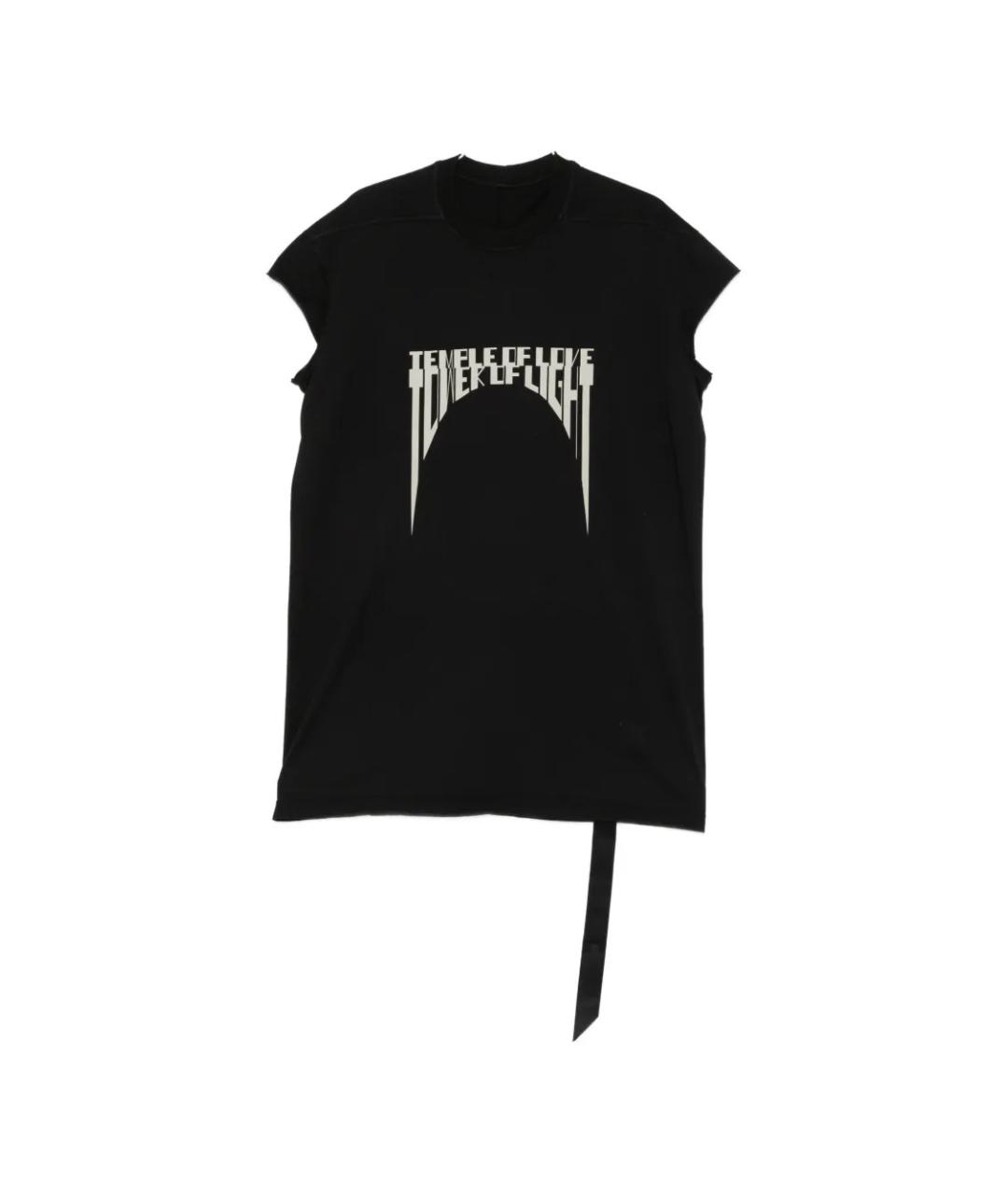 RICK OWENS DRKSHDW Черная хлопковая футболка, фото 1