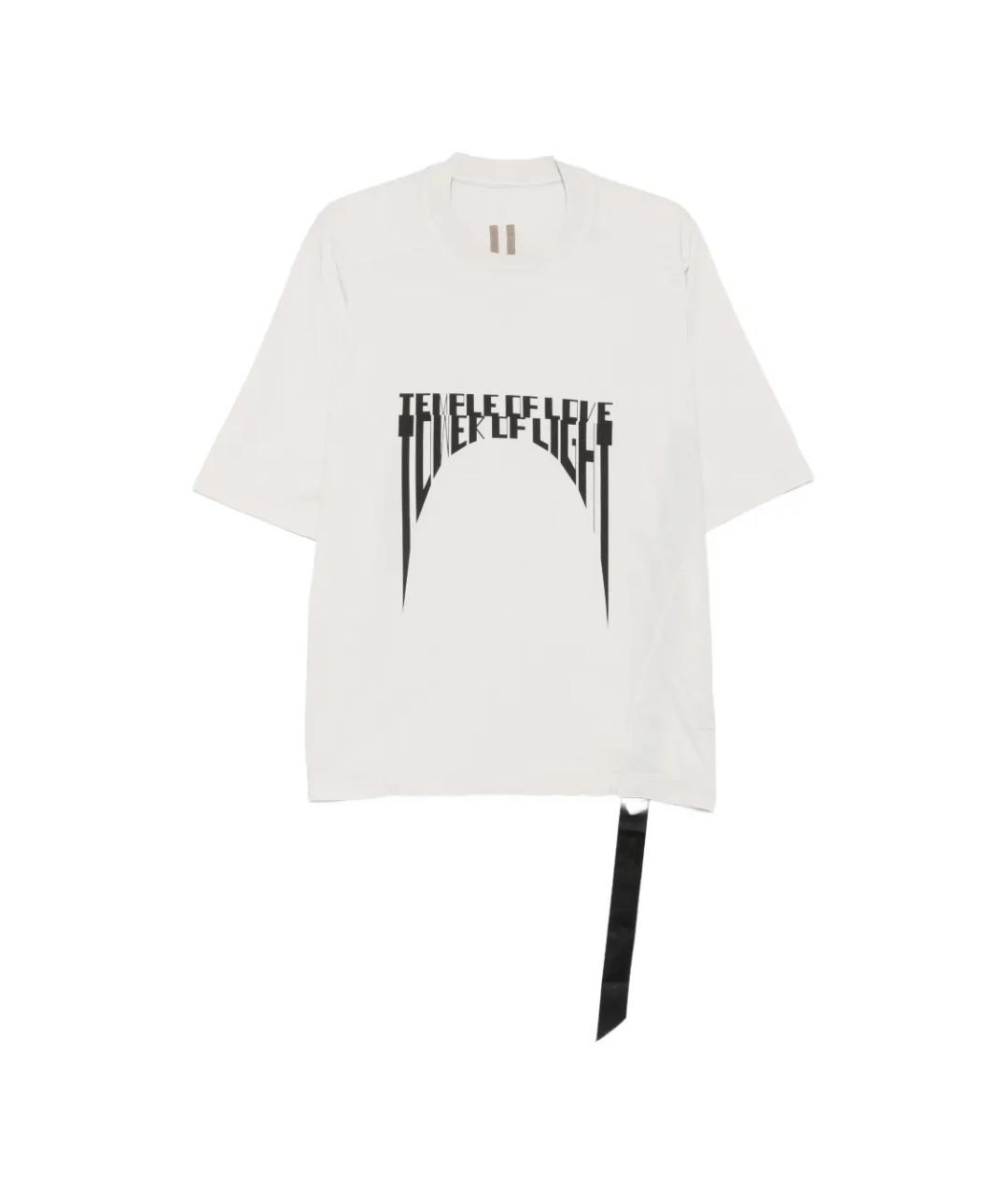 RICK OWENS DRKSHDW Белая хлопковая футболка, фото 1