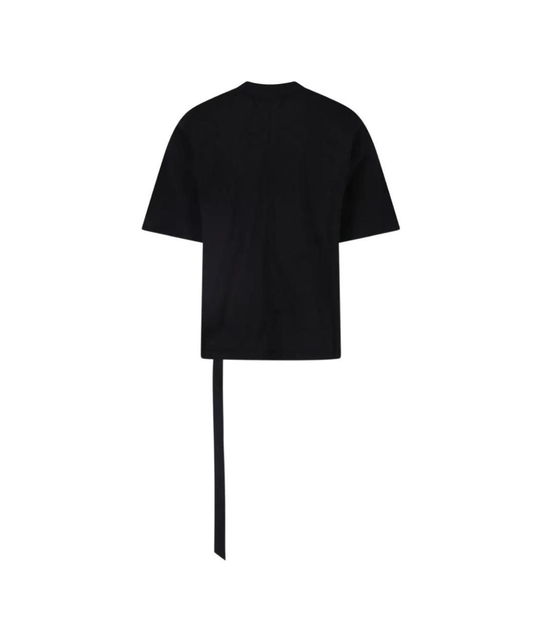 RICK OWENS DRKSHDW Черная хлопковая футболка, фото 2