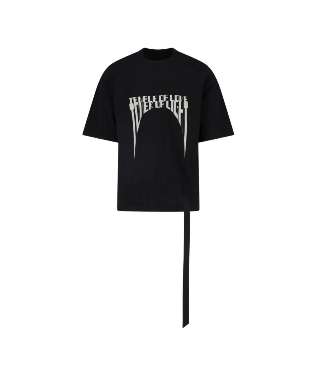RICK OWENS DRKSHDW Черная хлопковая футболка, фото 1