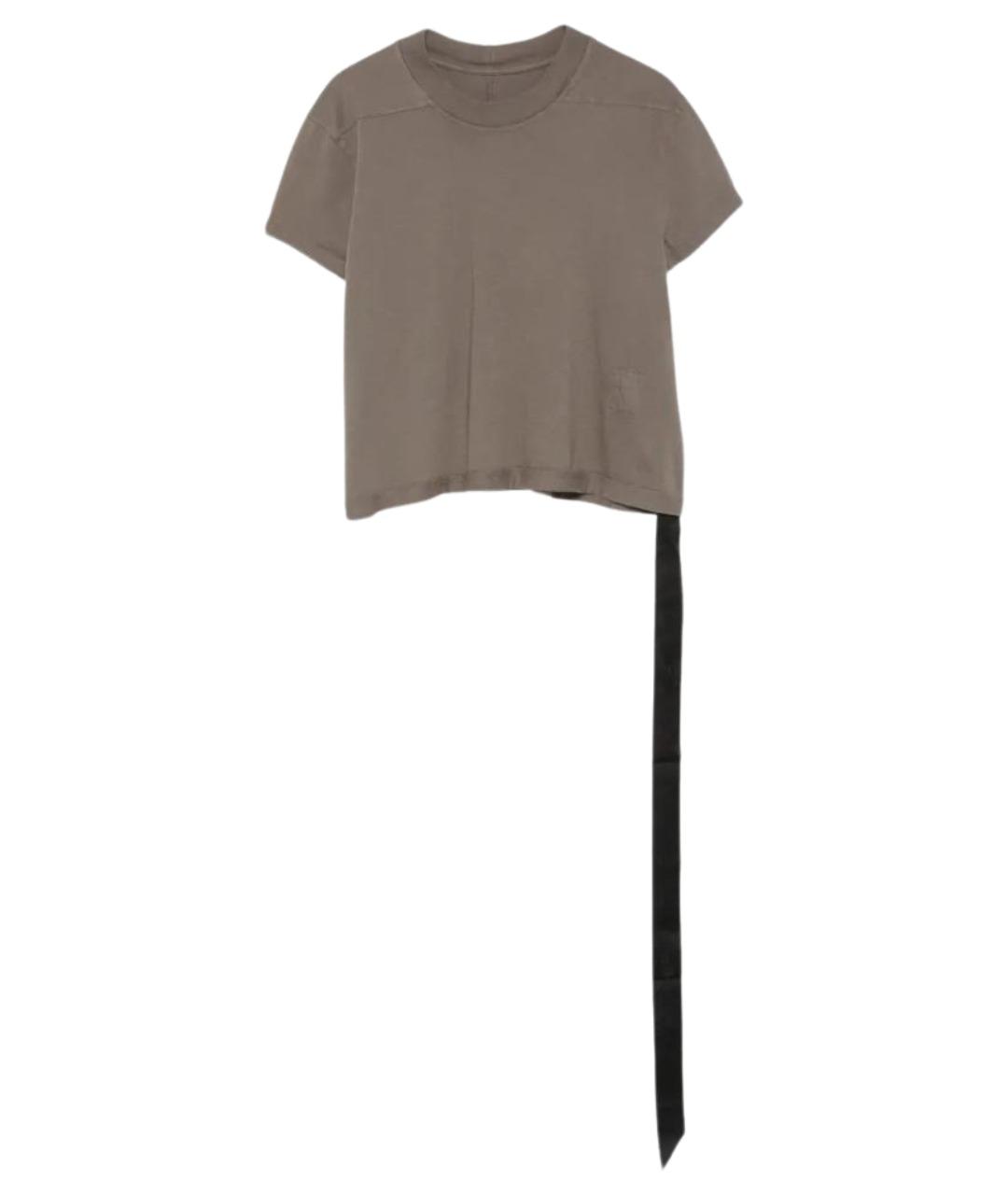 RICK OWENS DRKSHDW Серая хлопковая футболка, фото 1