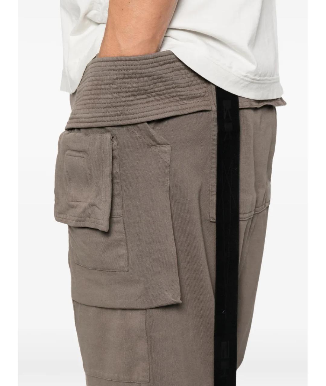 RICK OWENS DRKSHDW Серые хлопковые шорты, фото 5