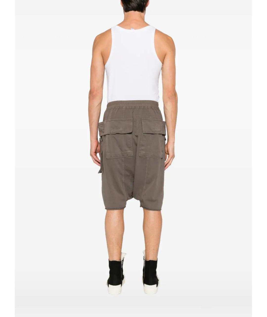 RICK OWENS DRKSHDW Серые хлопковые шорты, фото 4