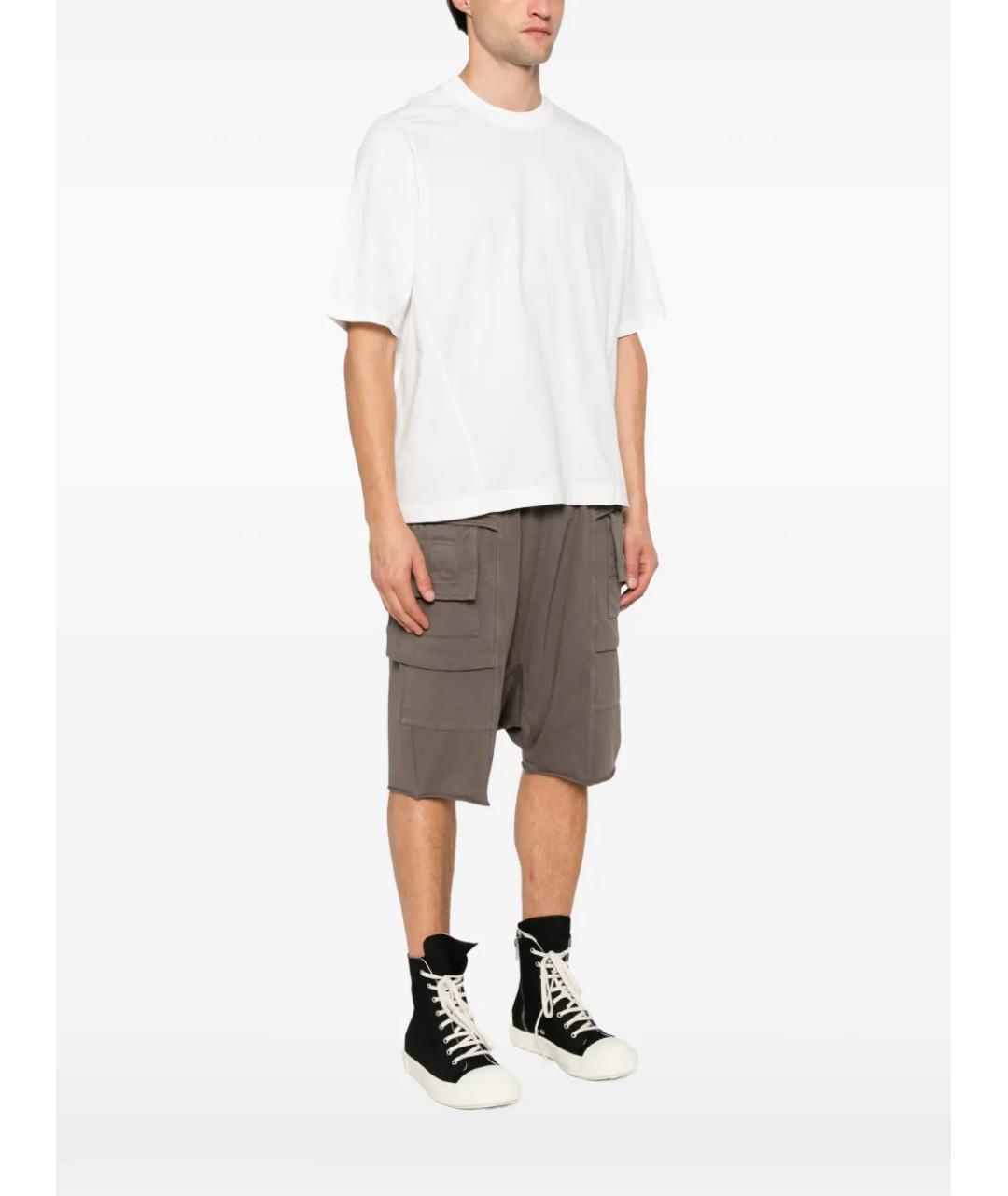RICK OWENS DRKSHDW Белая хлопковая футболка, фото 3