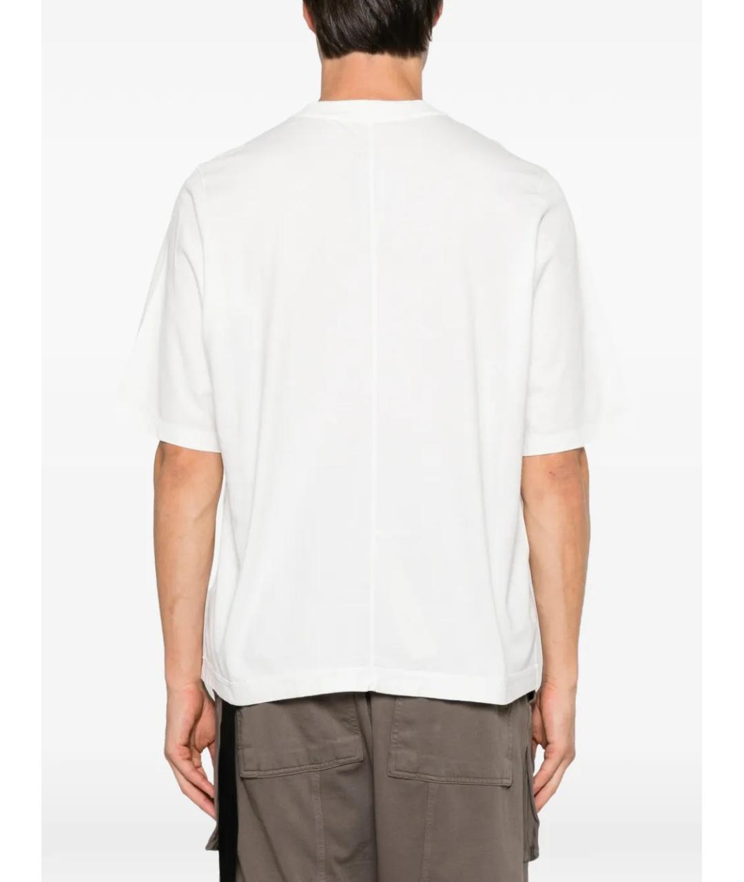 RICK OWENS DRKSHDW Белая хлопковая футболка, фото 4