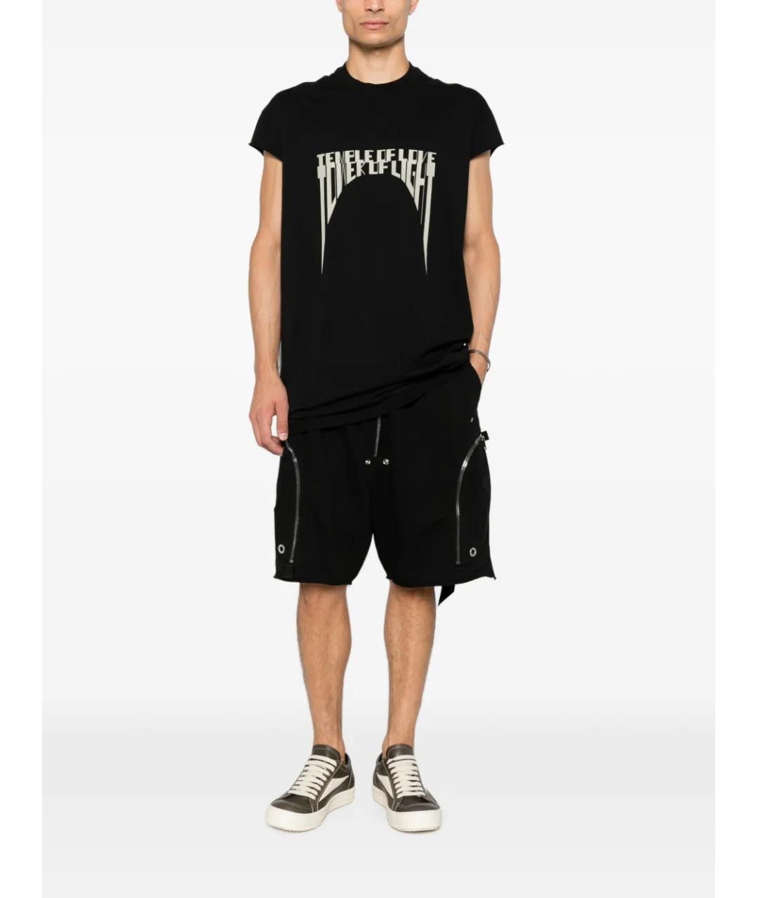 RICK OWENS DRKSHDW Черные хлопковые шорты, фото 2