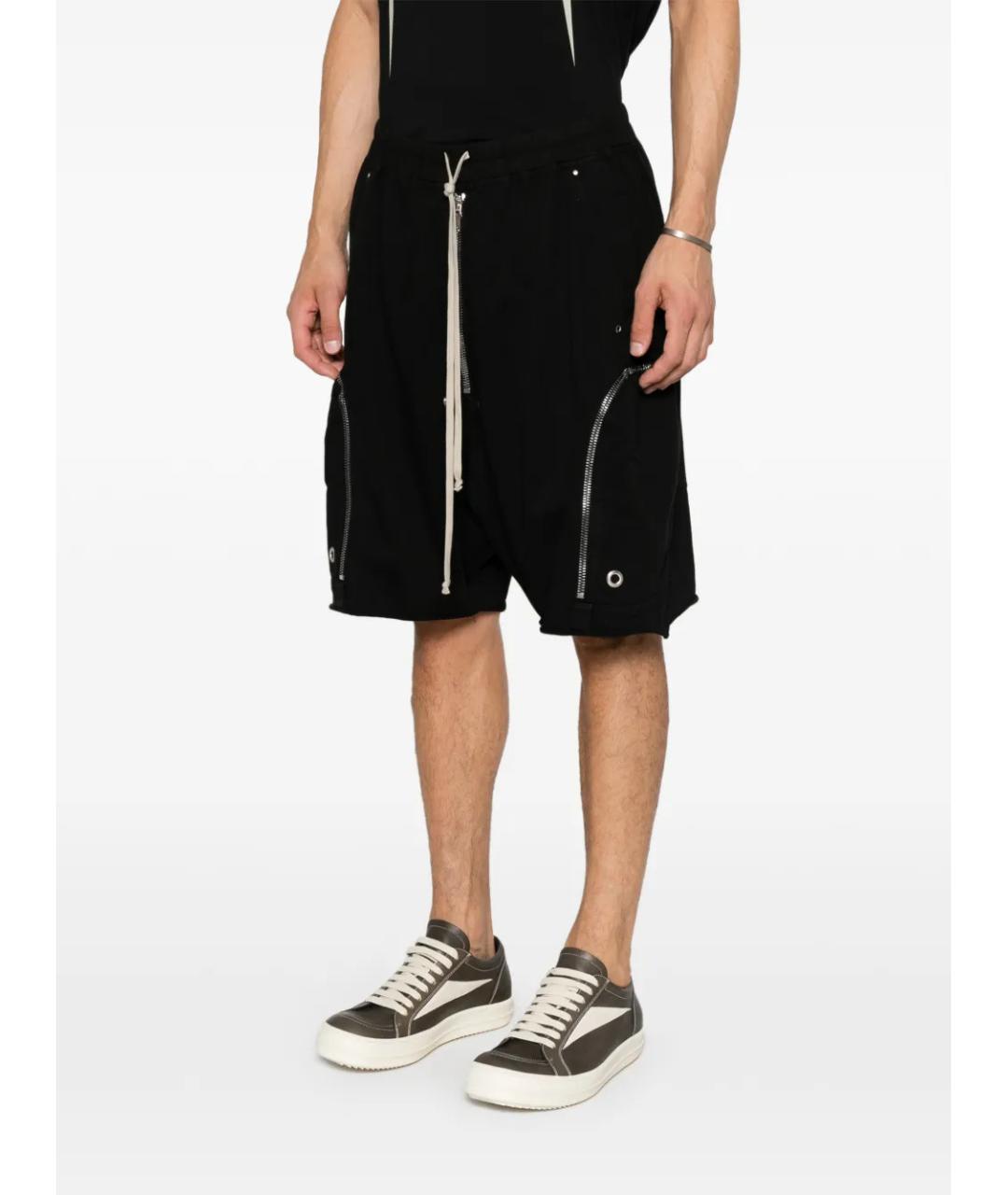 RICK OWENS DRKSHDW Черные хлопковые шорты, фото 3