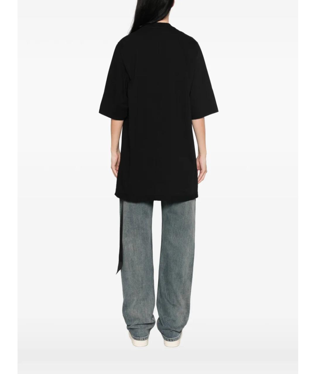 RICK OWENS DRKSHDW Черная хлопковая футболка, фото 4