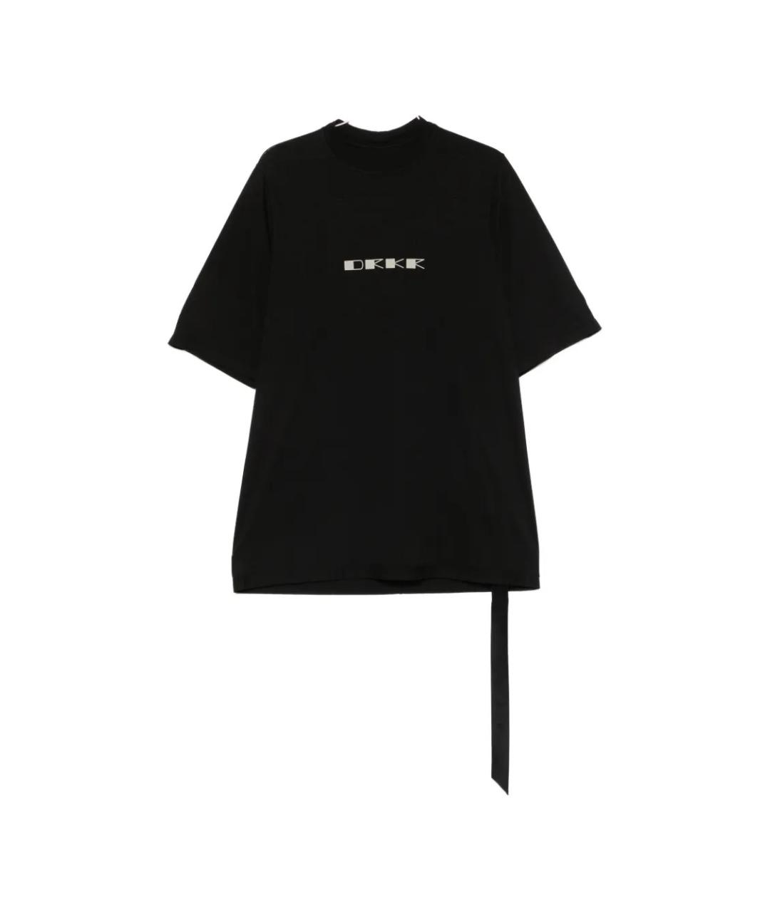 RICK OWENS DRKSHDW Черная хлопковая футболка, фото 1