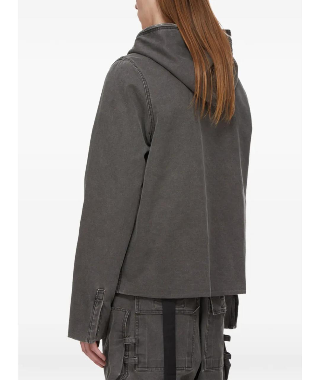 RICK OWENS DRKSHDW Серая хлопковая куртка, фото 2