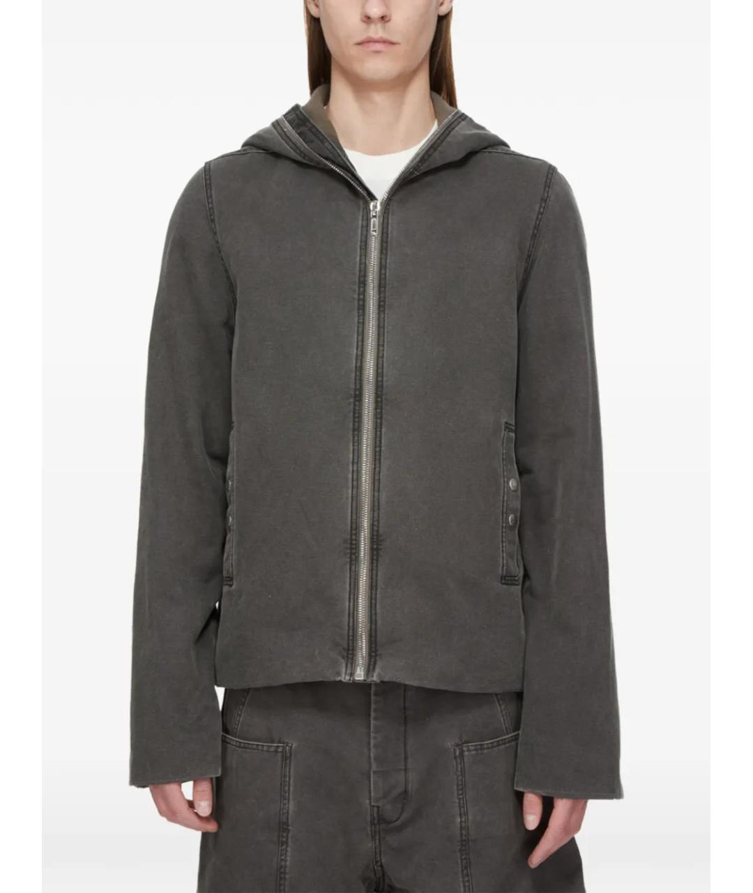 RICK OWENS DRKSHDW Серая хлопковая куртка, фото 5