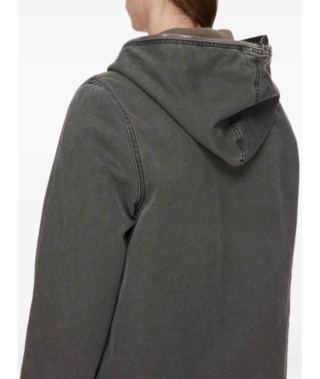 RICK OWENS DRKSHDW Серая хлопковая куртка, фото 4