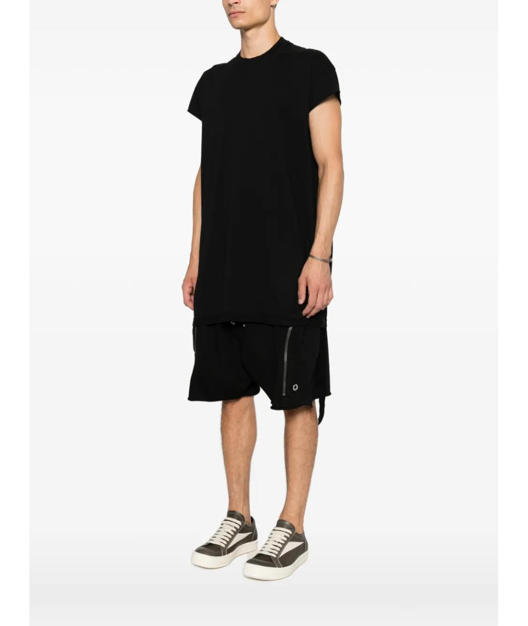 RICK OWENS DRKSHDW Черная хлопковая футболка, фото 3