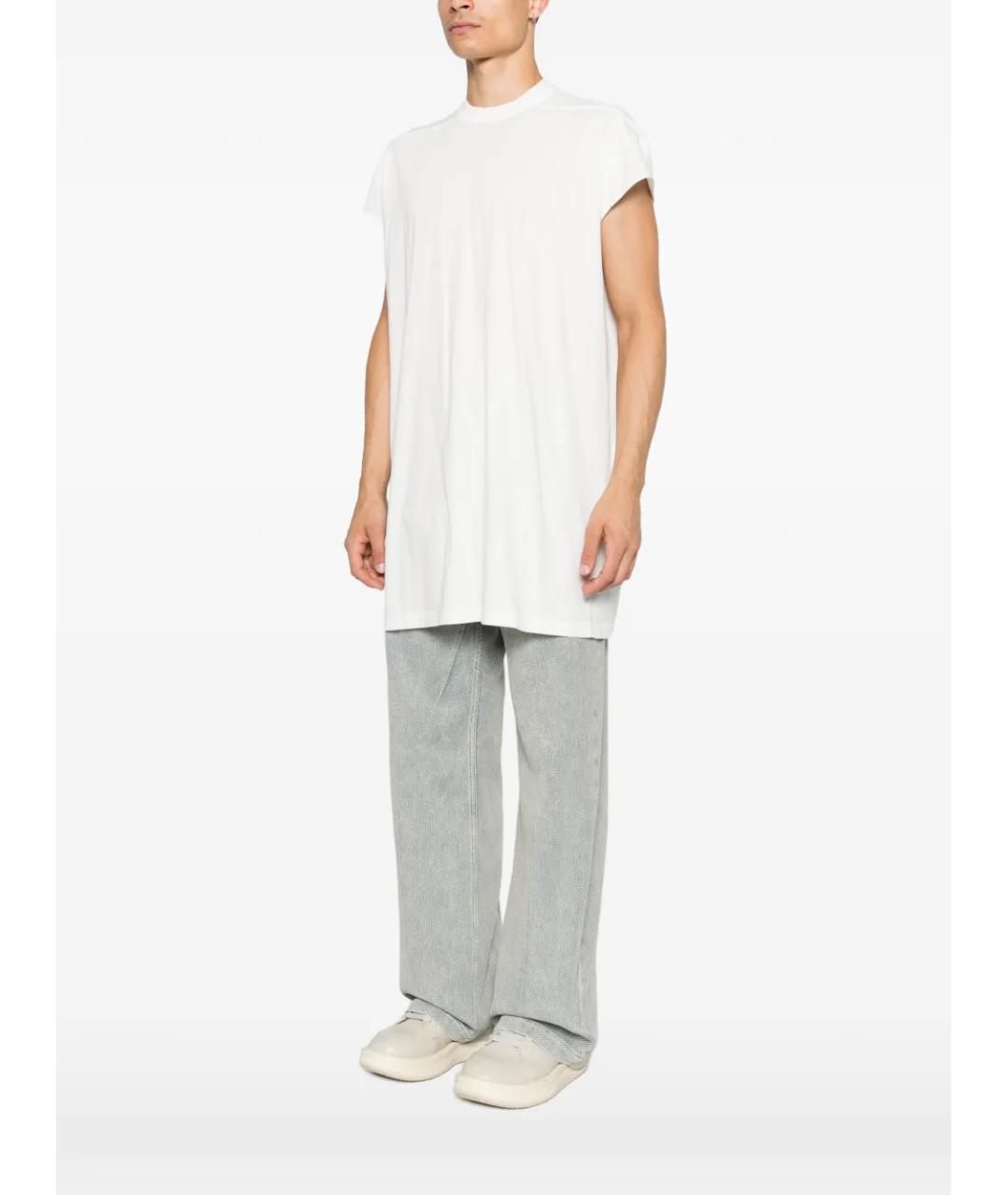 RICK OWENS Белая хлопковая футболка, фото 3