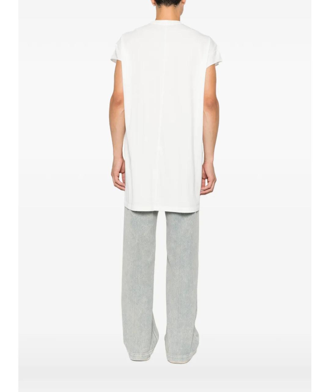 RICK OWENS Белая хлопковая футболка, фото 4