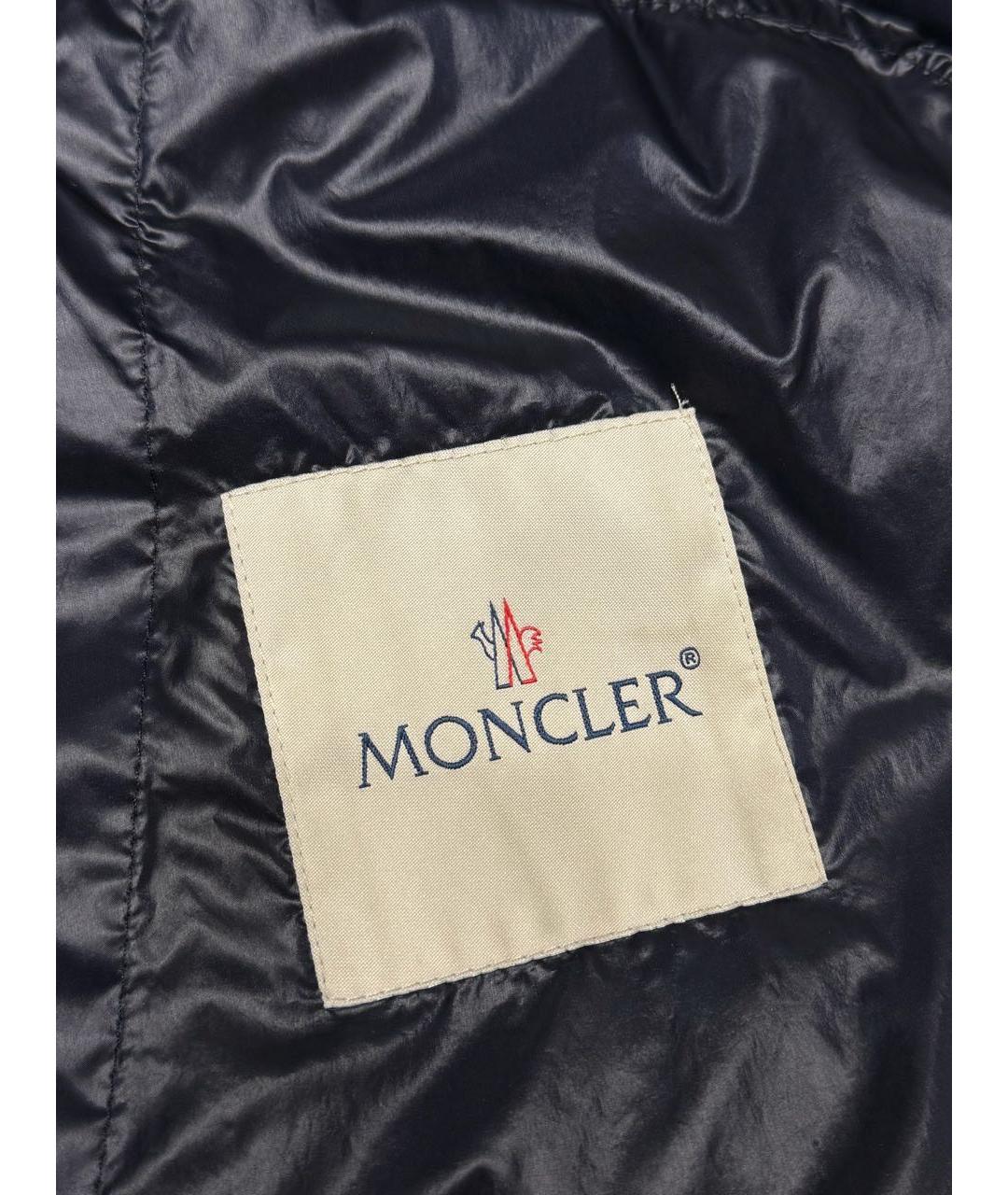 MONCLER Темно-синяя нейлоновая куртка, фото 5