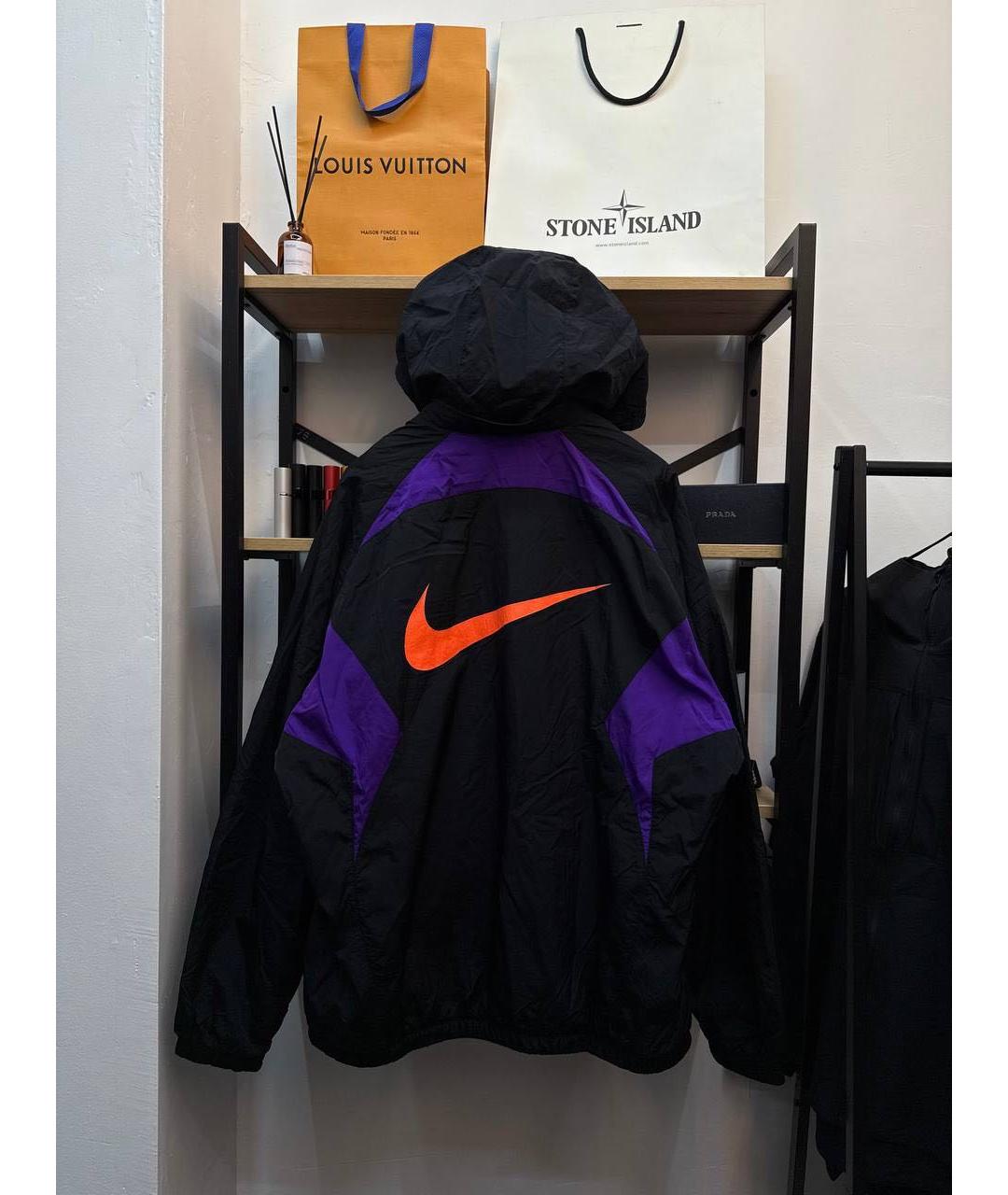 NIKE Черная полиамидовая куртка, фото 2