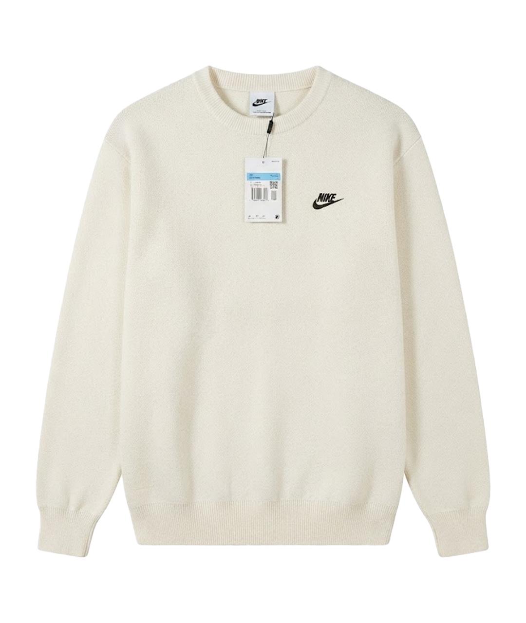 NIKE Белый хлопковый джемпер / свитер, фото 1