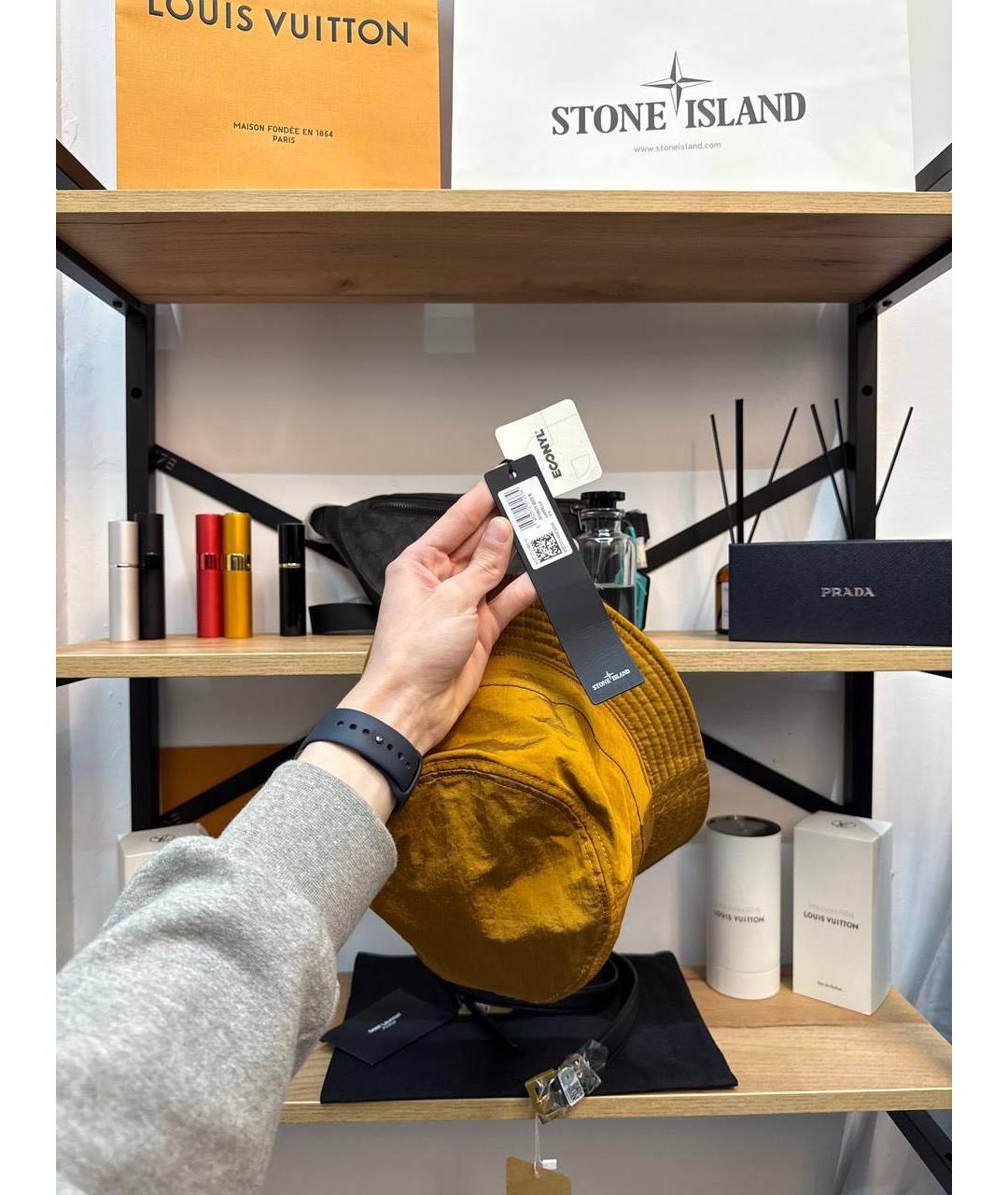 STONE ISLAND Горчичная кепка/бейсболка, фото 5