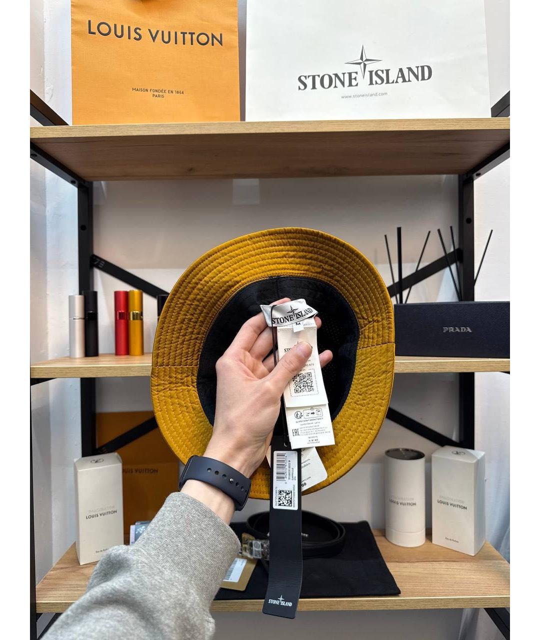 STONE ISLAND Горчичная кепка/бейсболка, фото 6