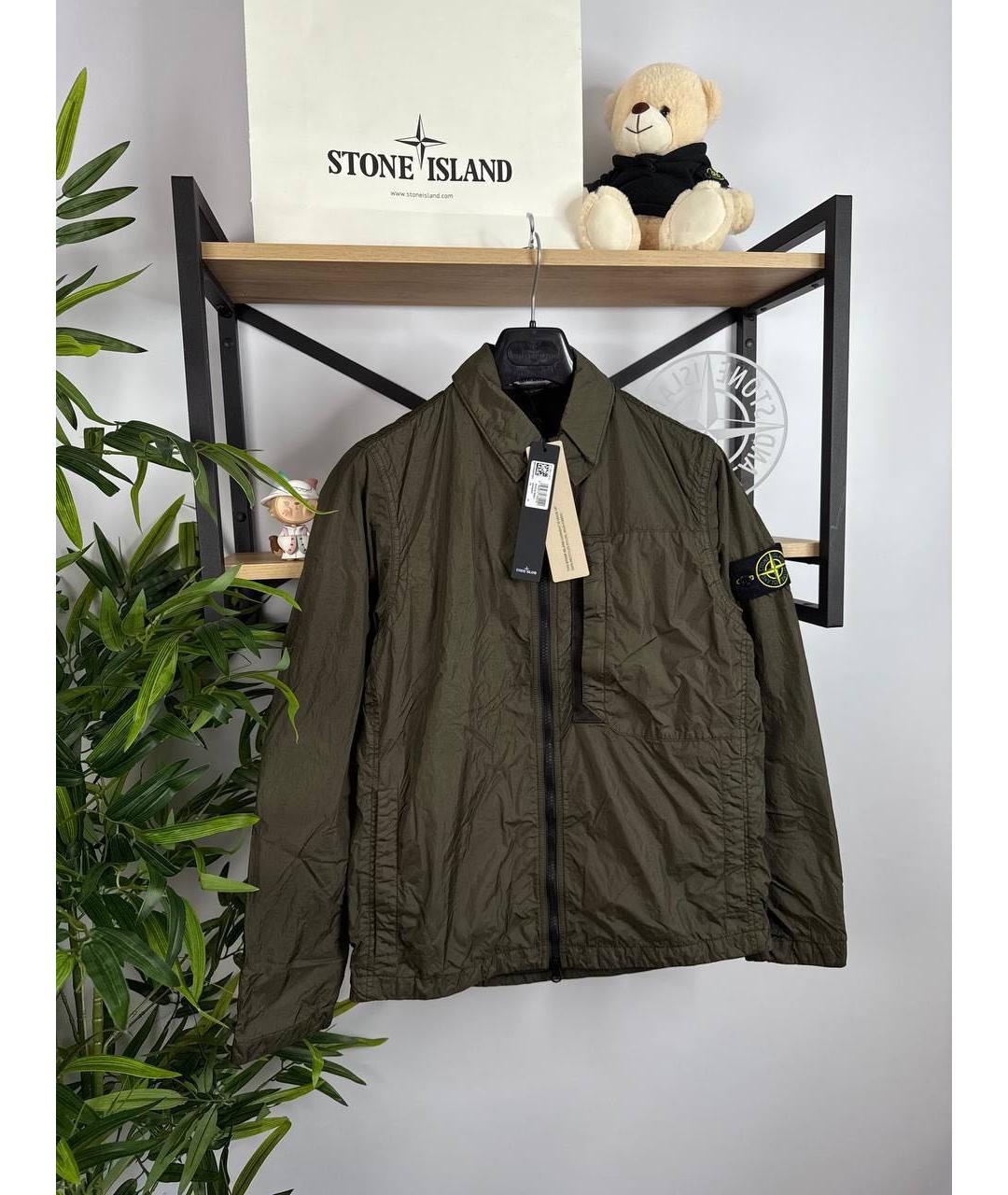 STONE ISLAND Коричневая полиамидовая куртка, фото 4