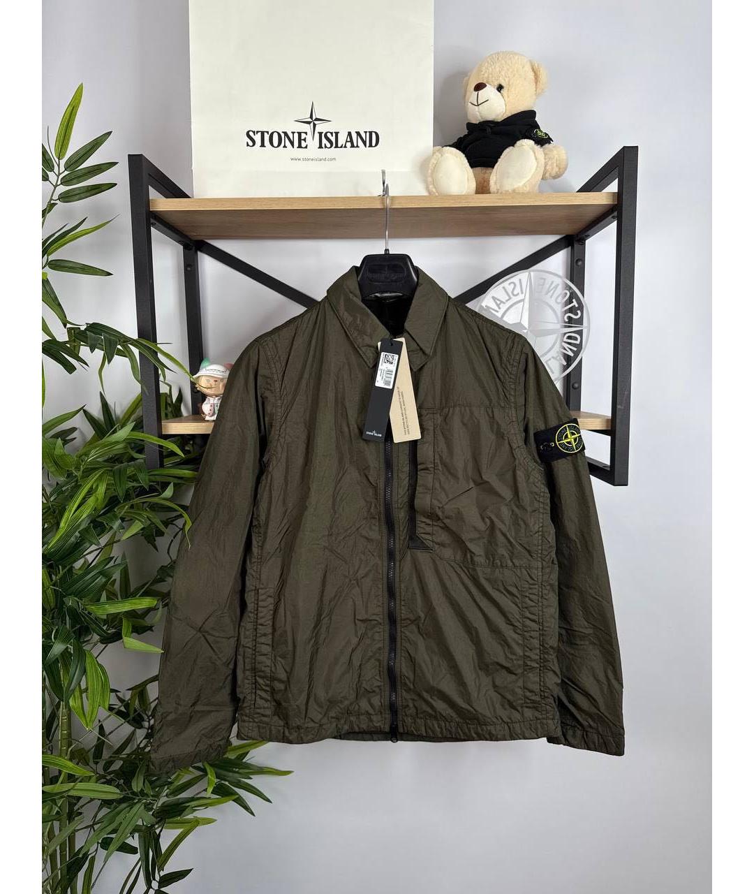 STONE ISLAND Коричневая полиамидовая куртка, фото 8
