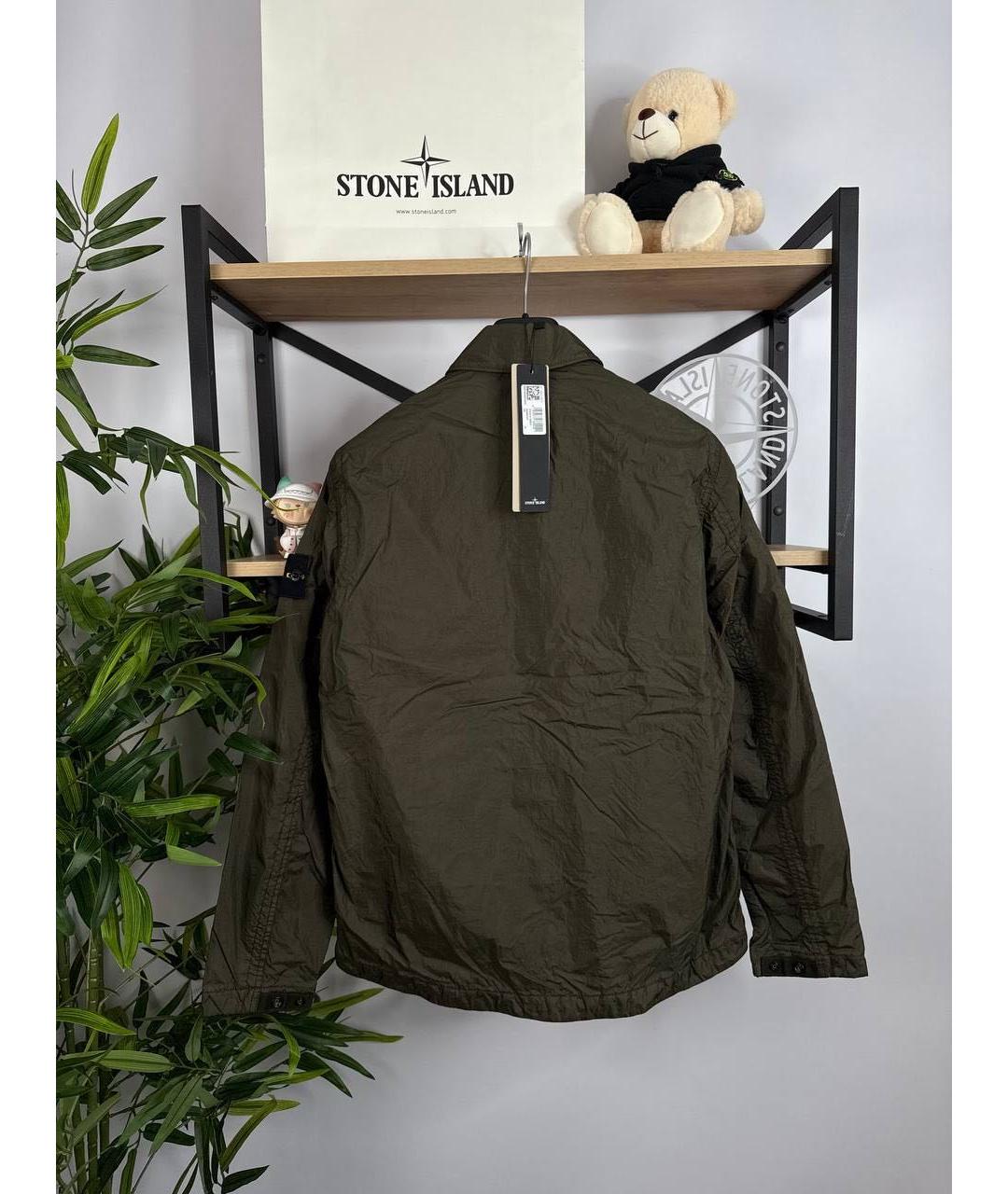 STONE ISLAND Коричневая полиамидовая куртка, фото 3