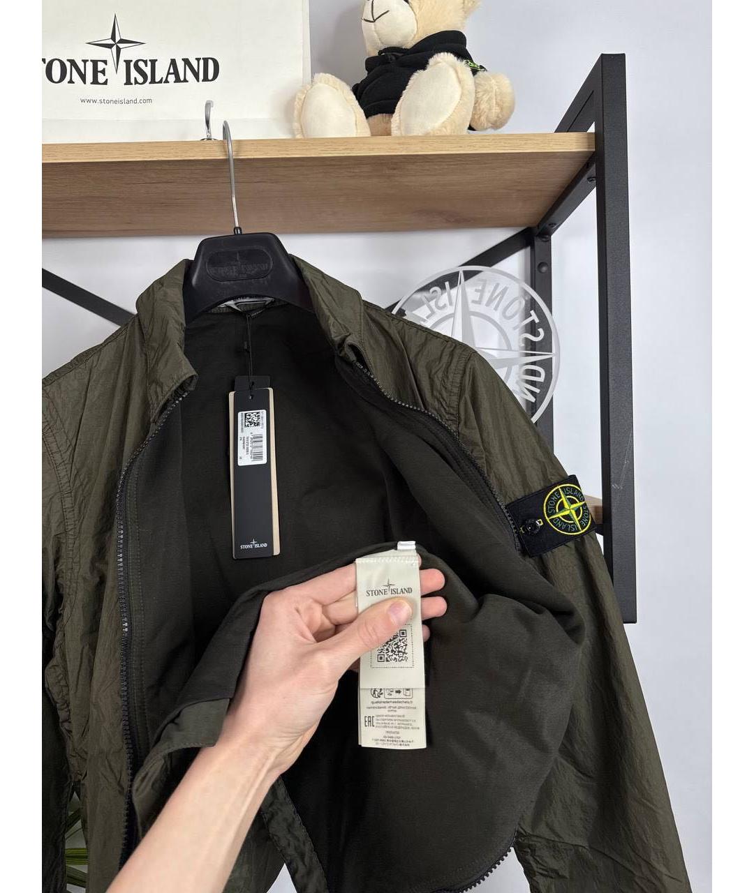 STONE ISLAND Коричневая полиамидовая куртка, фото 7