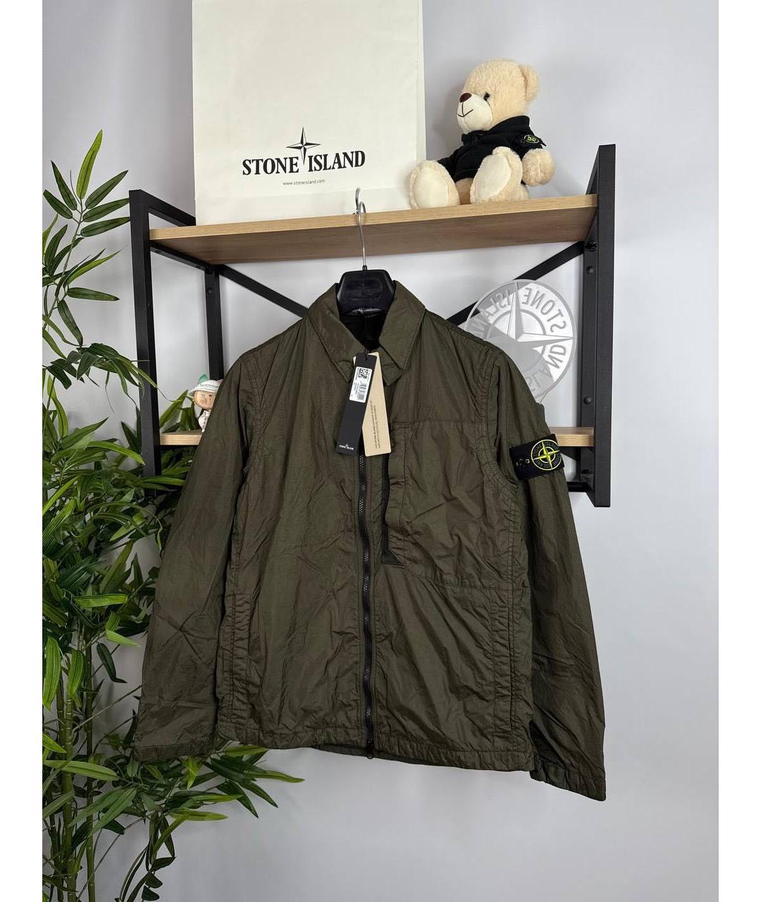 STONE ISLAND Коричневая полиамидовая куртка, фото 5