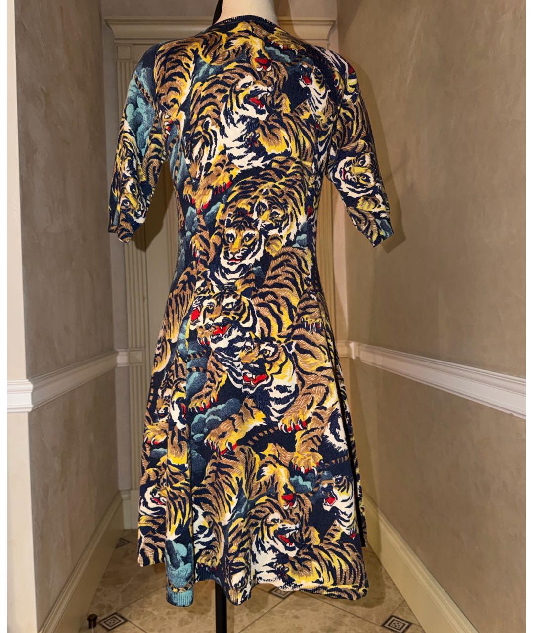 KENZO Мульти шерстяное повседневное платье, фото 2
