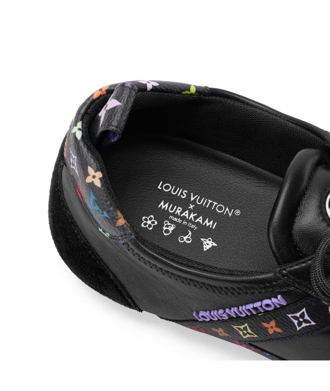LOUIS VUITTON Черные кожаные кроссовки, фото 5