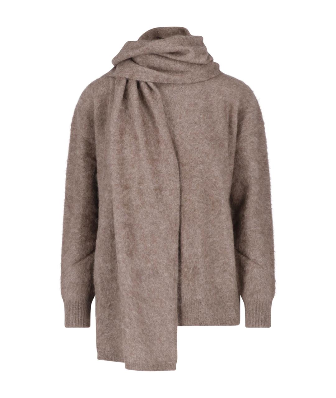 'S MAX MARA Коричневый джемпер / свитер, фото 3