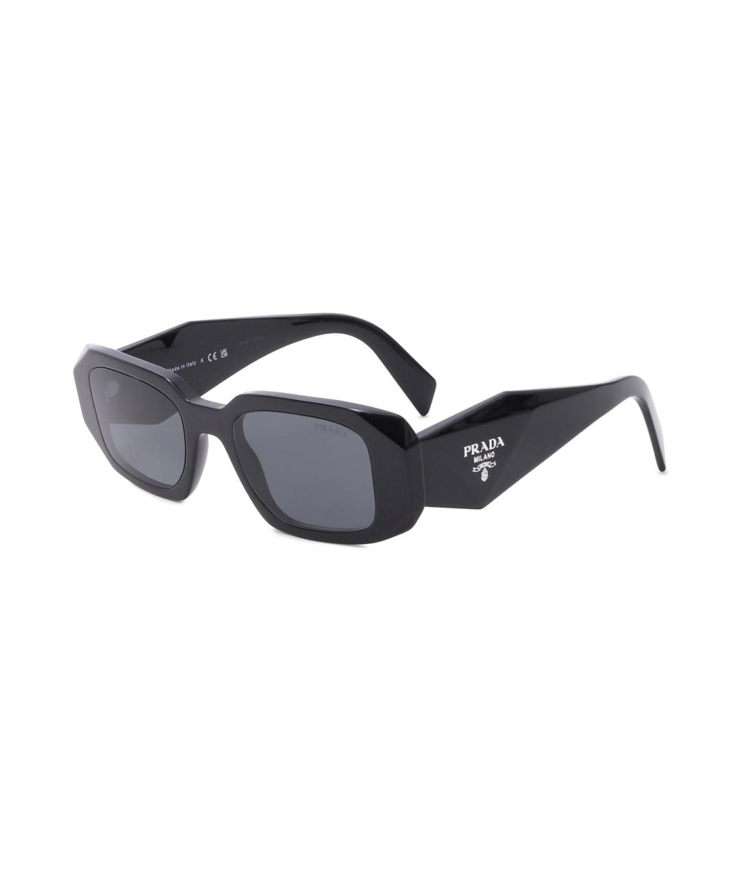 PRADA Черные пластиковые солнцезащитные очки, фото 4